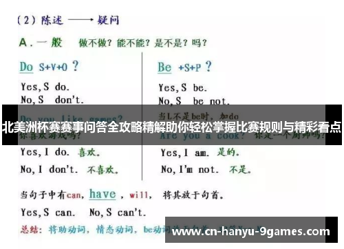 北美洲杯赛赛事问答全攻略精解助你轻松掌握比赛规则与精彩看点